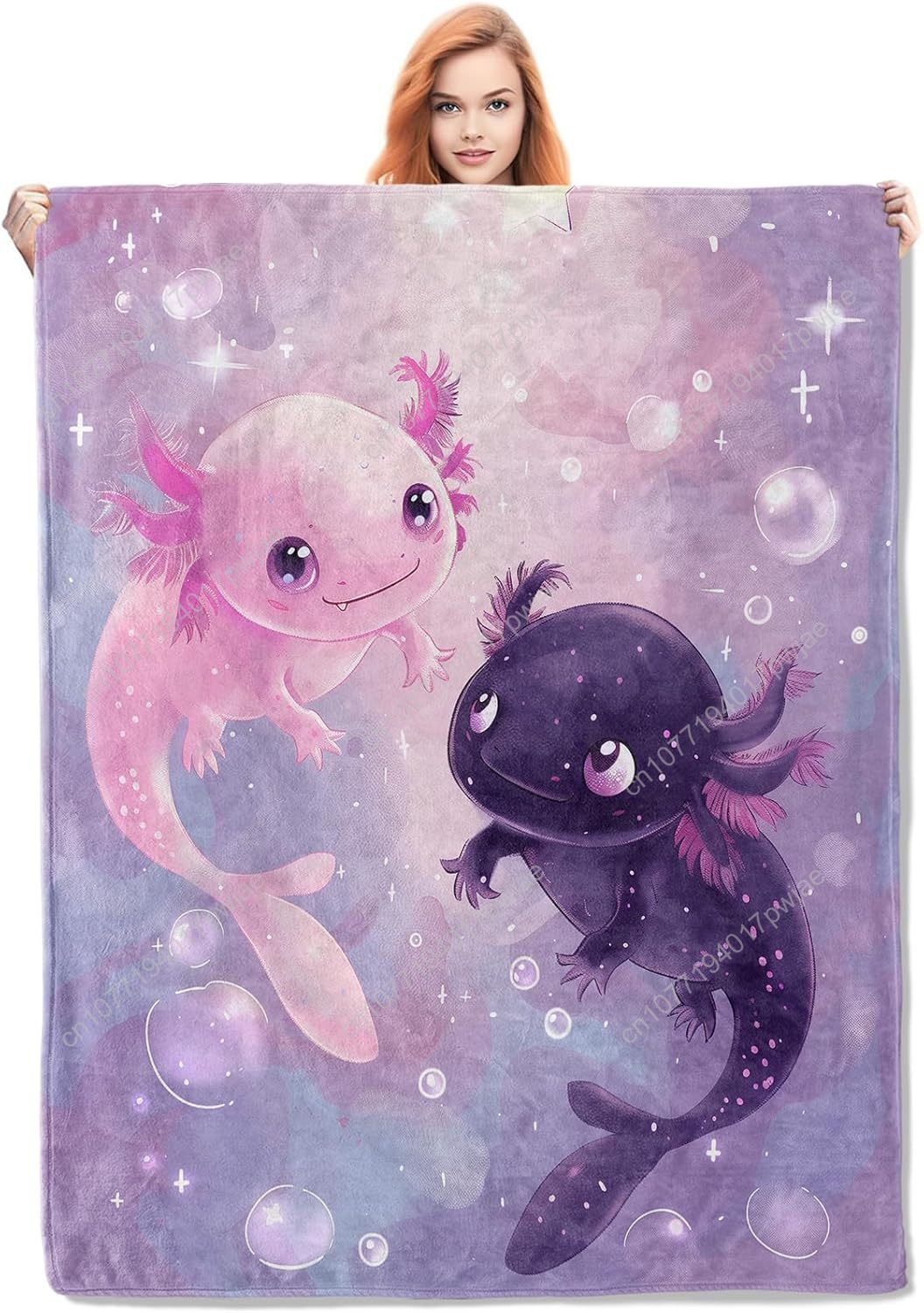 Home Textiles & Decorations - Axolotl Blanket Cute Axolotls Flannel Throw