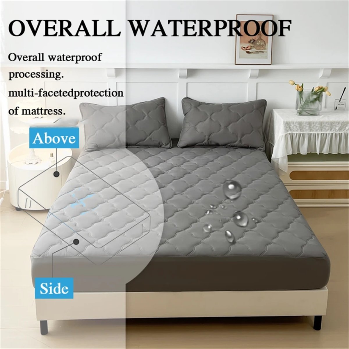 Bed Sheet Microfiber - Learned- Waterproof Fitted Bed Sheets, Mattress