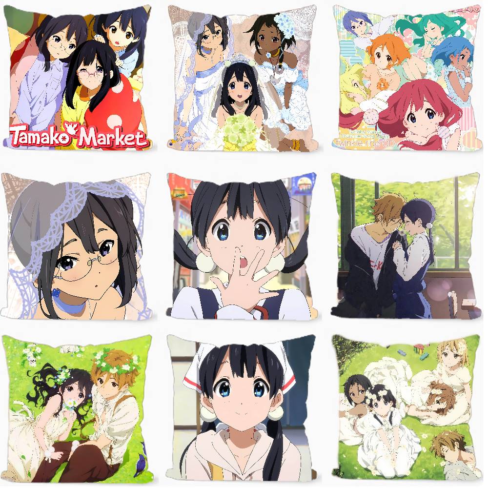 Home Textiles Market - Animation T-Tamako Market Pillow Case For