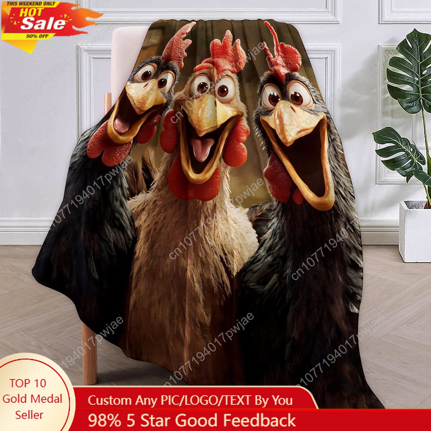 Chickens Blanket Gifts for Wom - đánh giá và giá Home Textiles & Decorations
