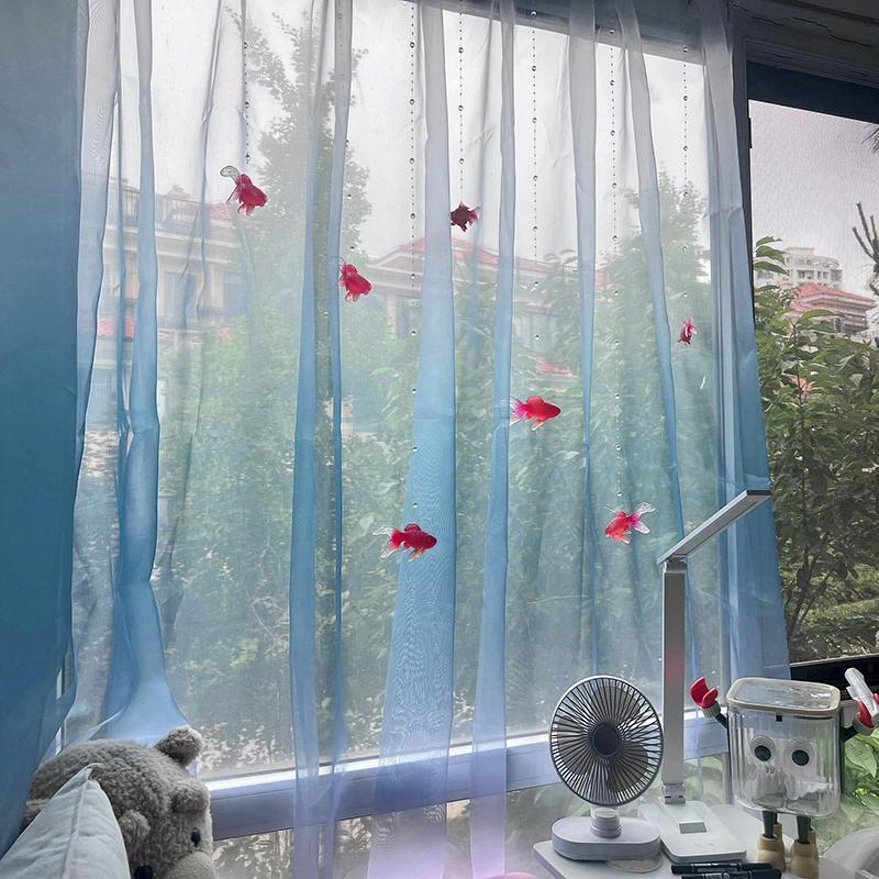 Light Blue Solid Sheer Voile W - đánh giá và giá Curtain Sheer Voile