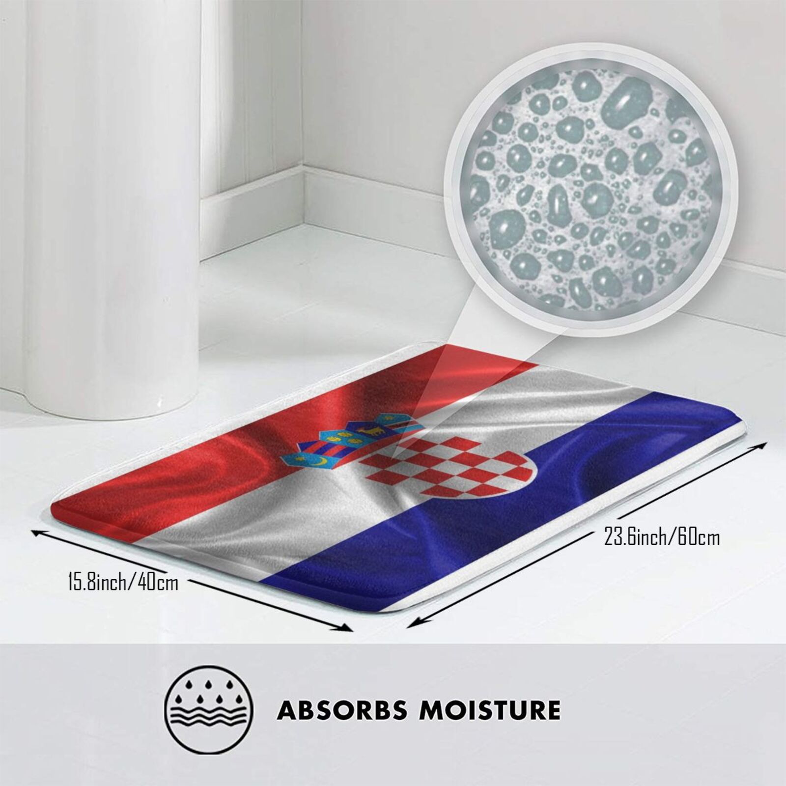 Croatia Soft Non-Slip Mat Rug  - đánh giá và giá Home Landing Textiles