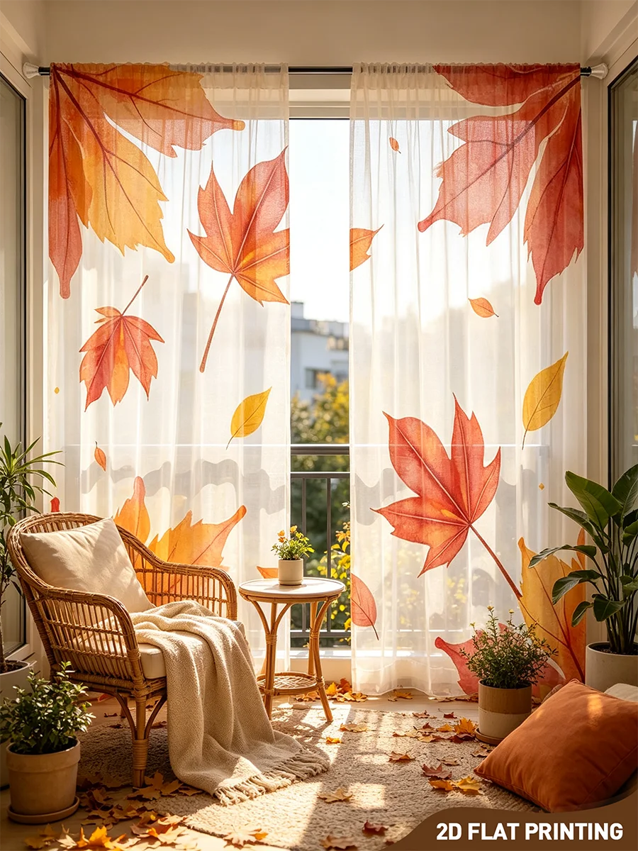 2PCS Digital Print Sheer Curta - đánh giá và giá Curtain Sheer Voile