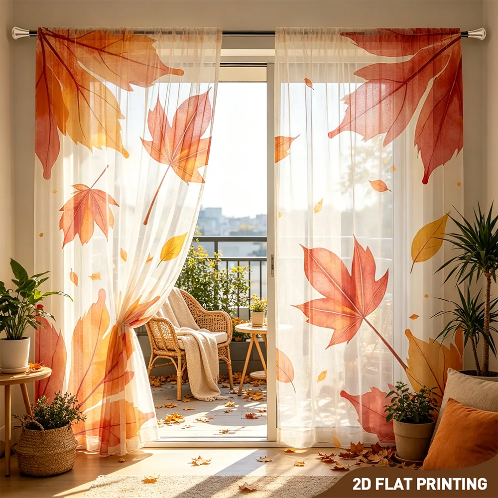 2PCS Digital Print Sheer Curta - đánh giá và giá Curtain Sheer Voile