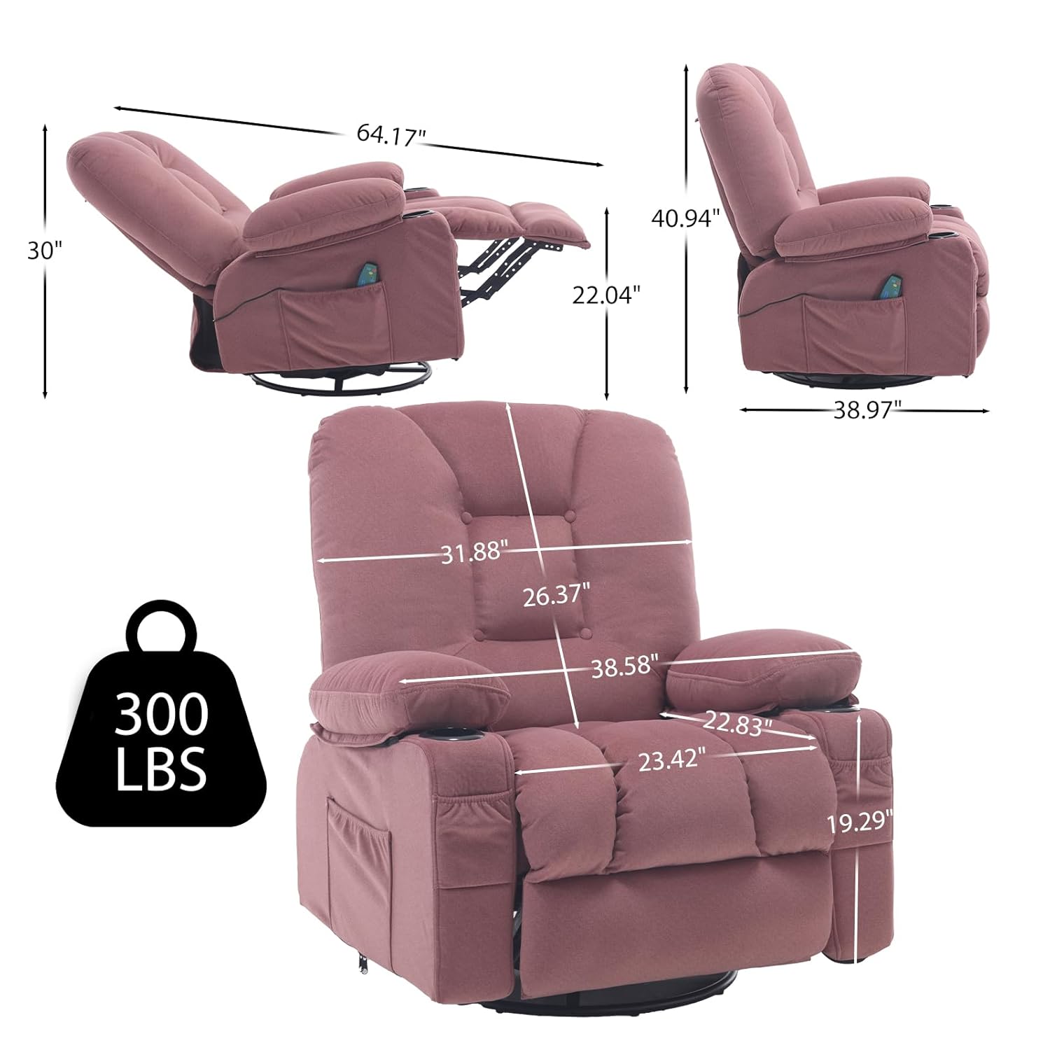 Rocker Swivel Recliner Chair w - đánh giá và giá Home Textiles Of Scandinavia