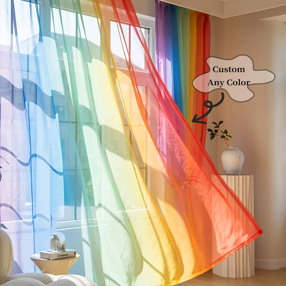 Custom 2D Flat 2pcs Sheer Curt - đánh giá và giá Home Textiles & Decorations