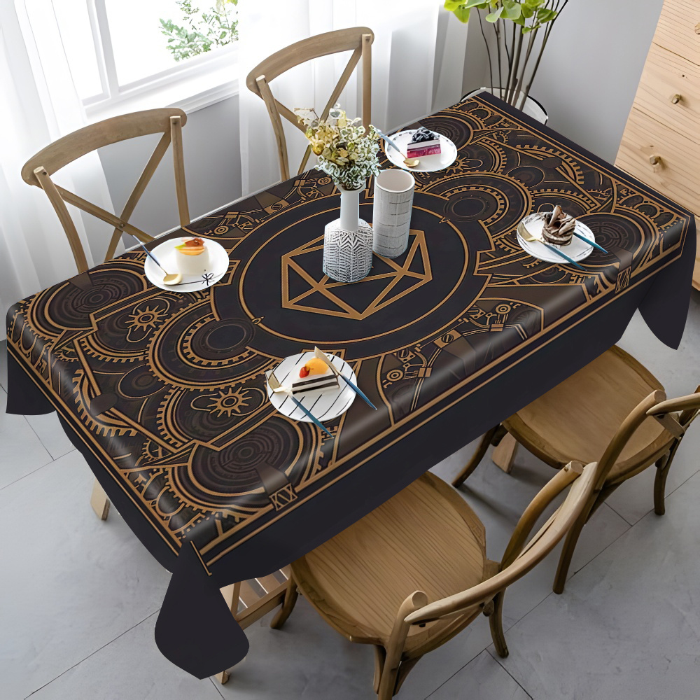 Steampunk Black Golden Gear Pa - đánh giá và giá Home Textiles & Decorations