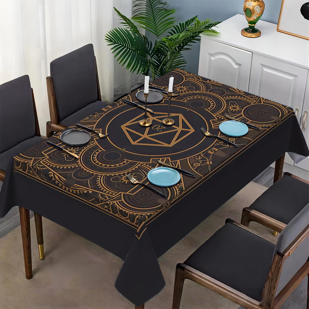 Steampunk Black Golden Gear Pa - đánh giá và giá Home Textiles & Decorations