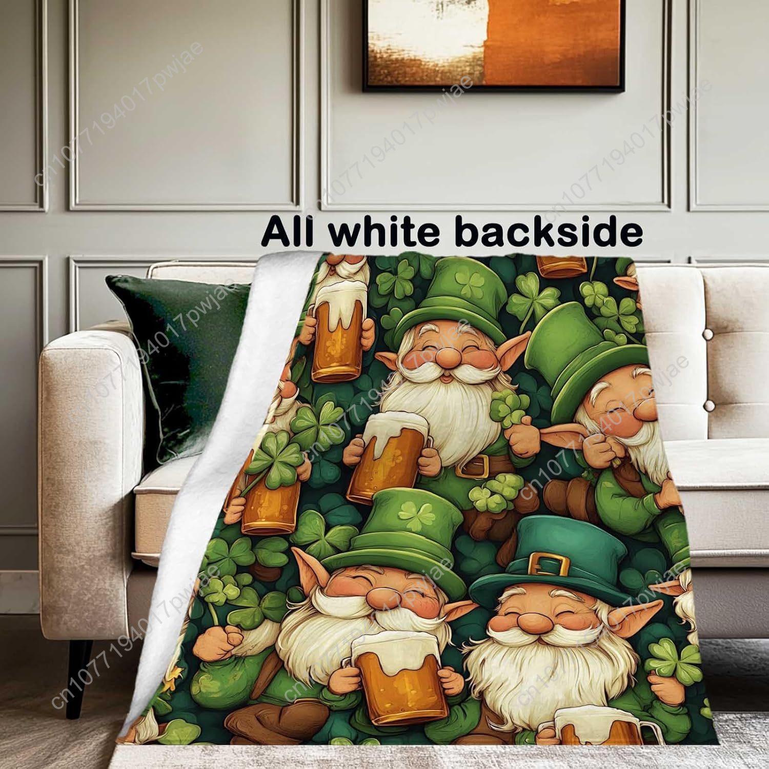 St. Patrick’s Day Gnome Throw  - đánh giá và giá Home Textiles & Decorations