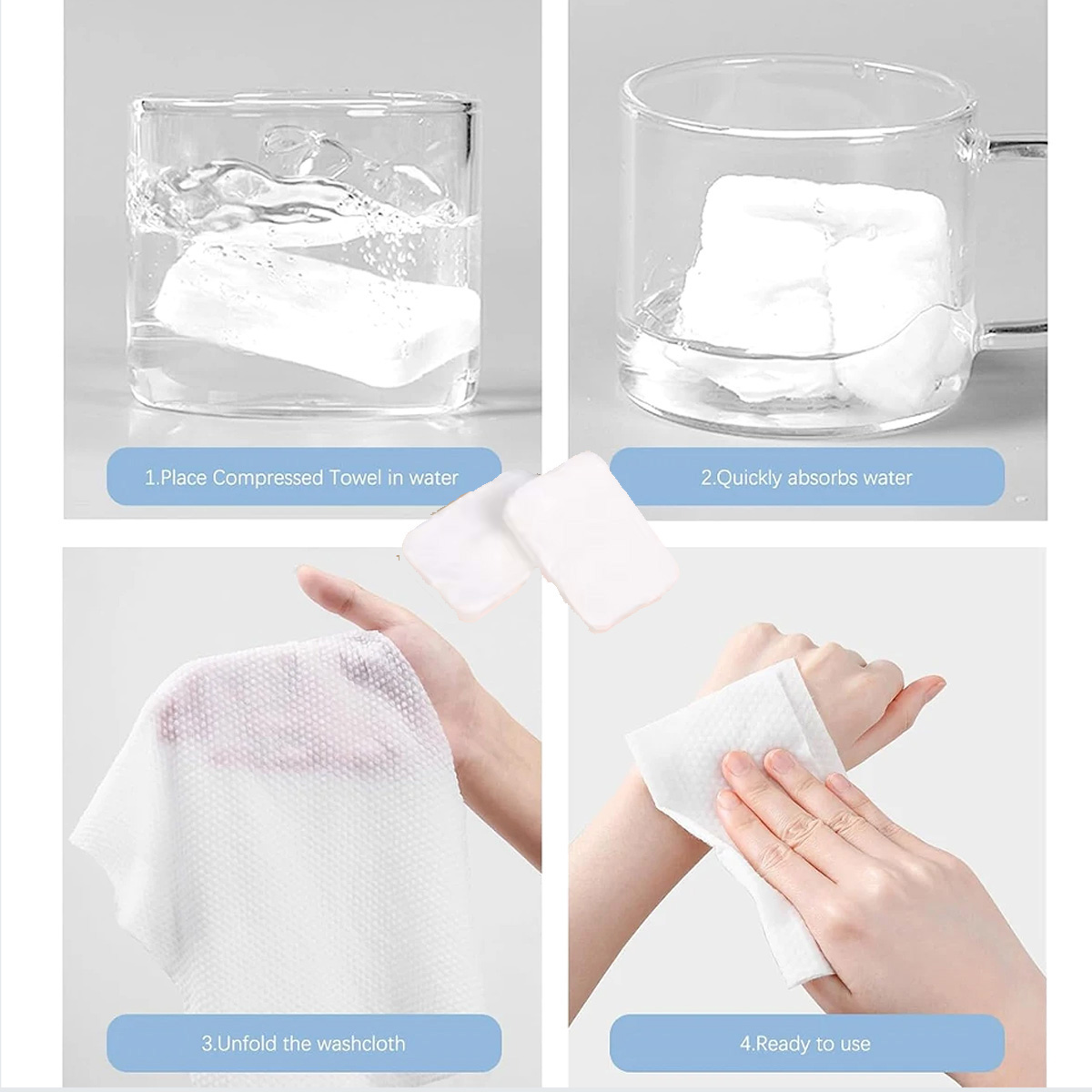 100Pcs Portable Compressed Tow - đánh giá và giá Home Textiles Face Towel
