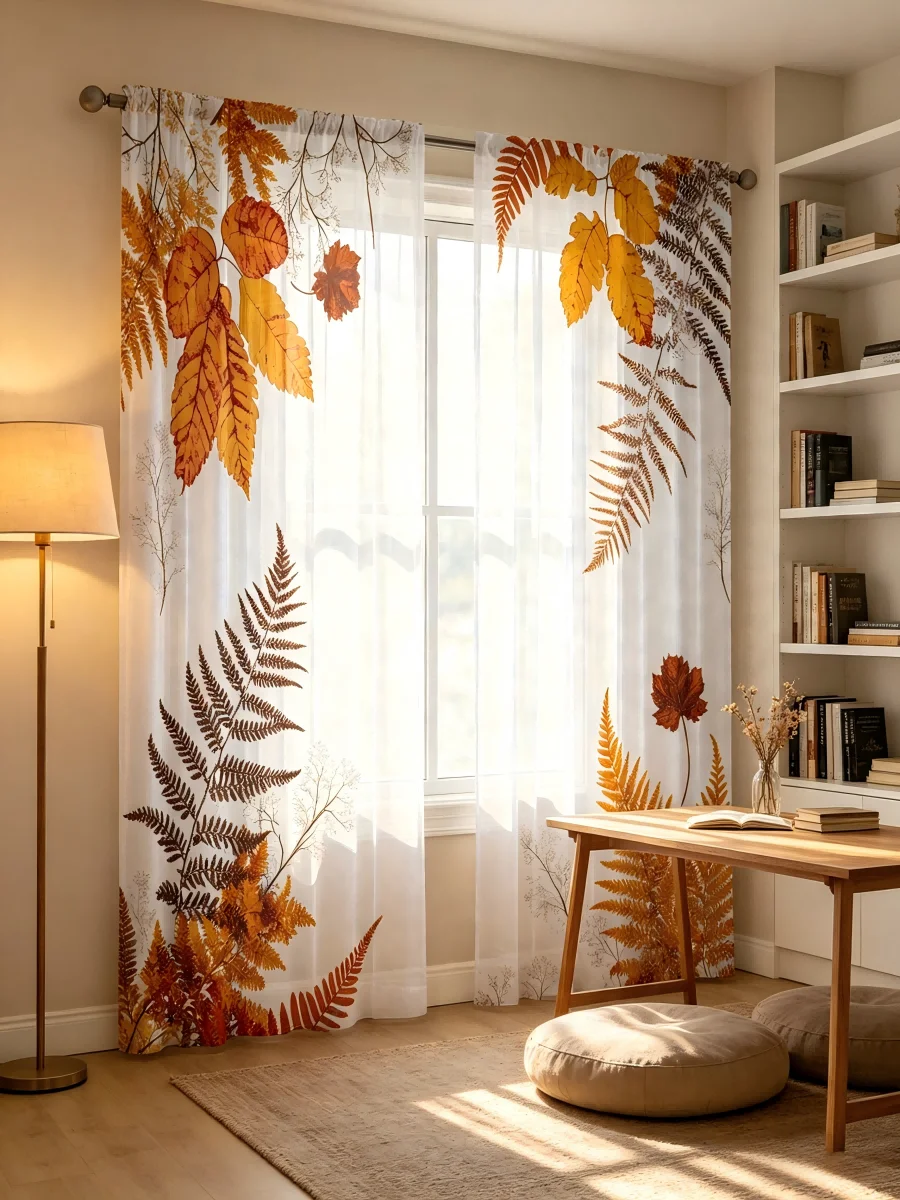 2PCS Digital Print Sheer Curta - đánh giá và giá Curtain Sheer Voile