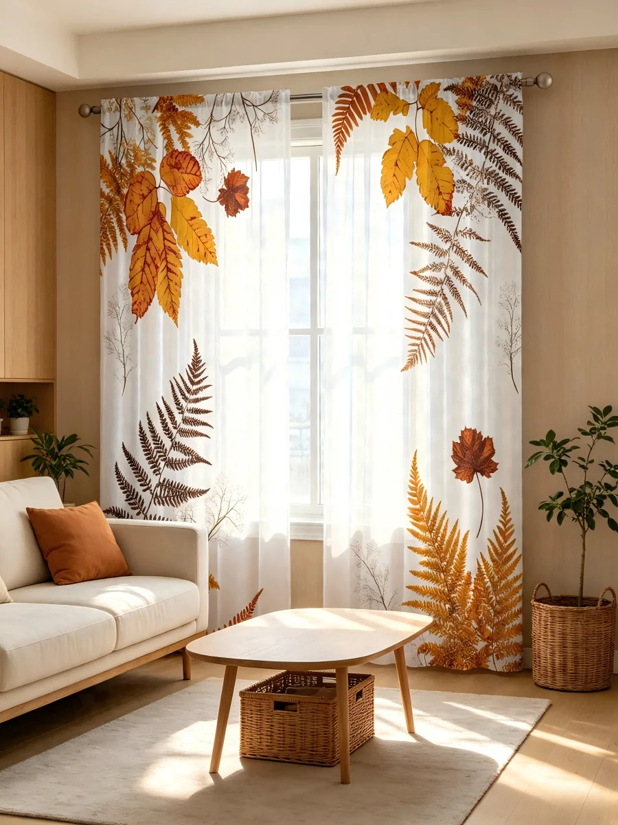 2PCS Digital Print Sheer Curta - đánh giá và giá Curtain Sheer Voile