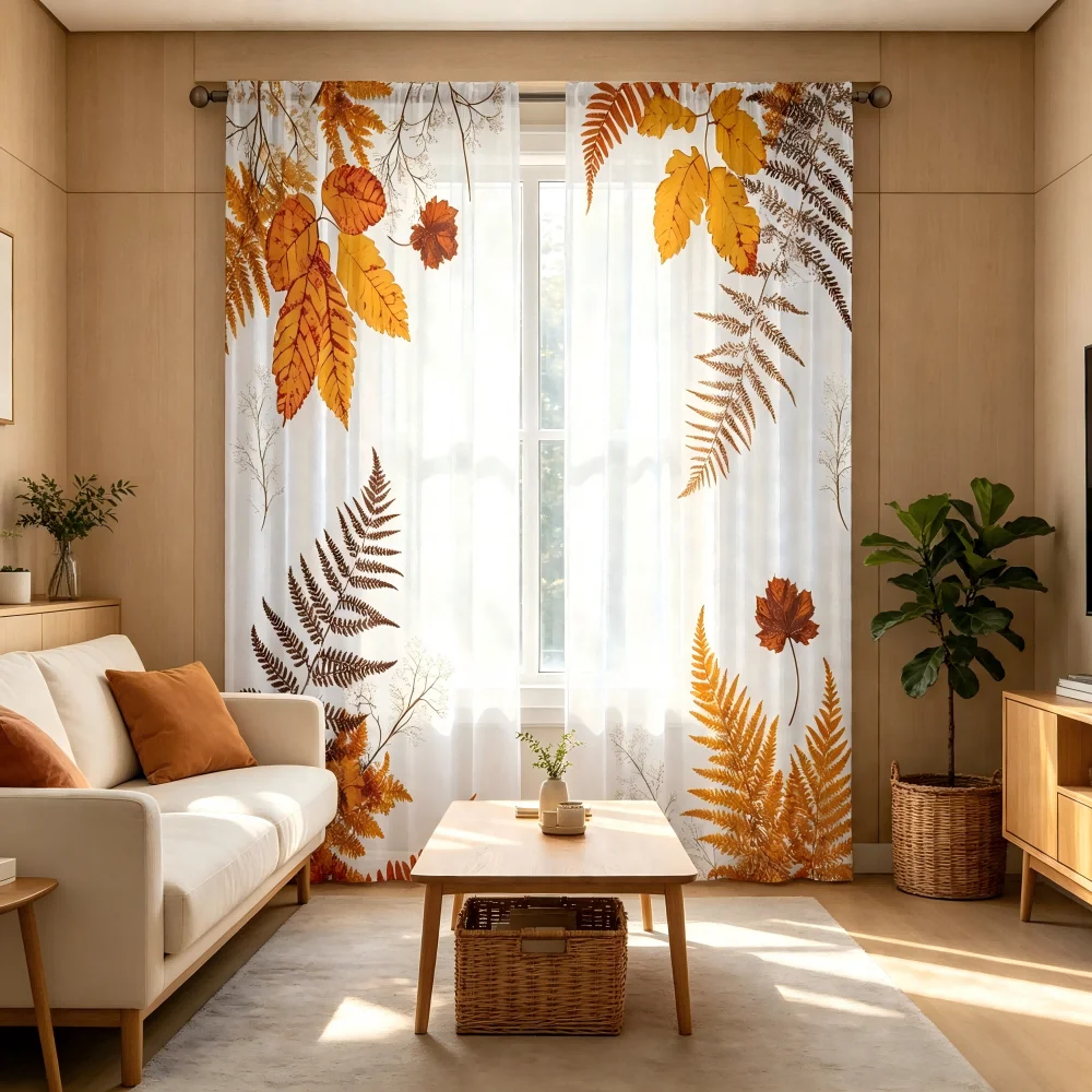 2PCS Digital Print Sheer Curta - đánh giá và giá Curtain Sheer Voile