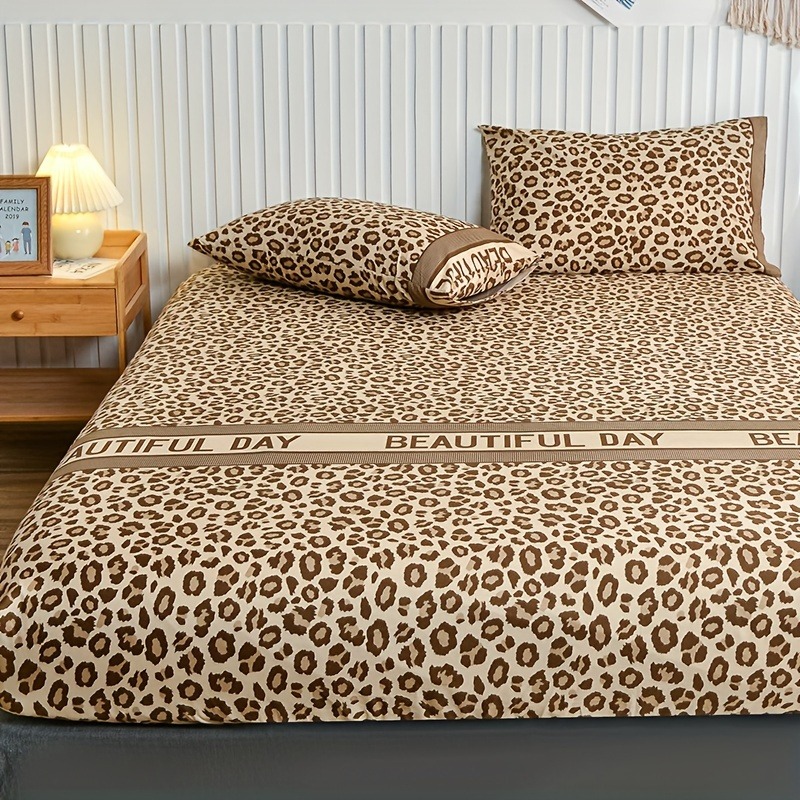 Vintage Leopard Print Fitted S - đánh giá và giá Bed Sheet Microfiber