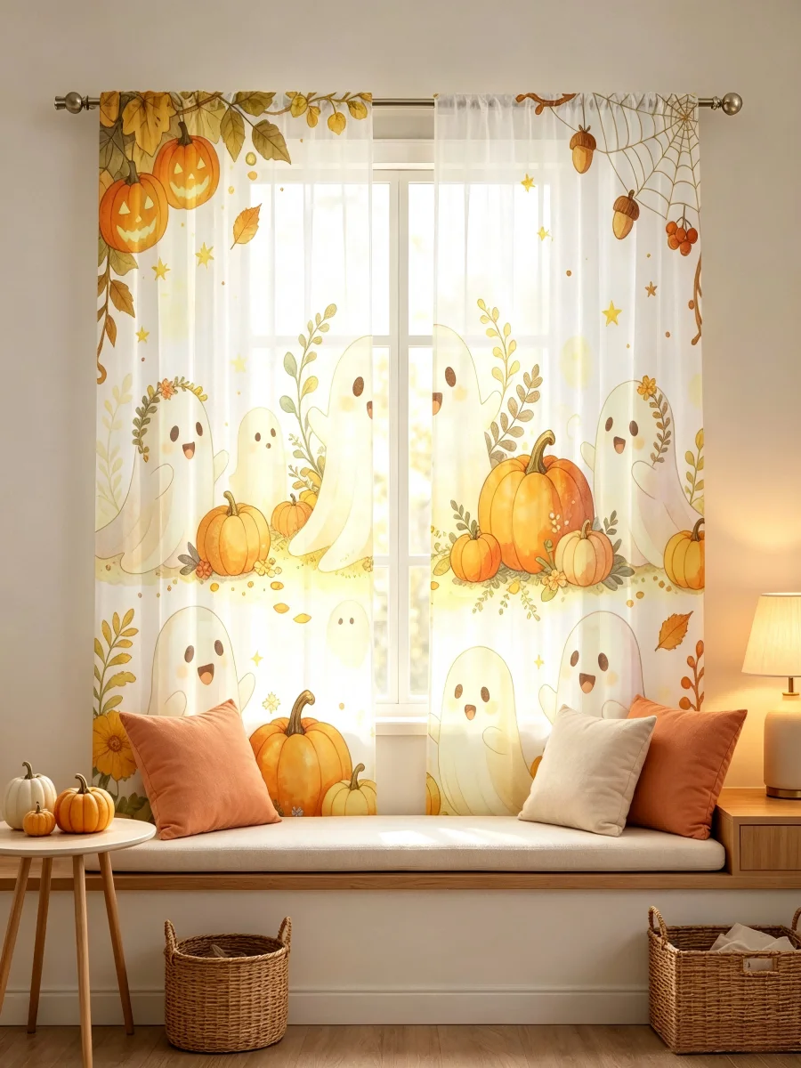 2PCS Digital Print Sheer Curta - đánh giá và giá Curtain Sheer Voile
